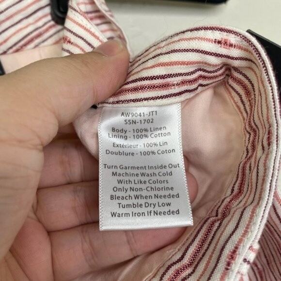 ATM Anthony Thomas Melillo NWT Striped Pleated Linen Shorts 4 - Picture 8 of 9